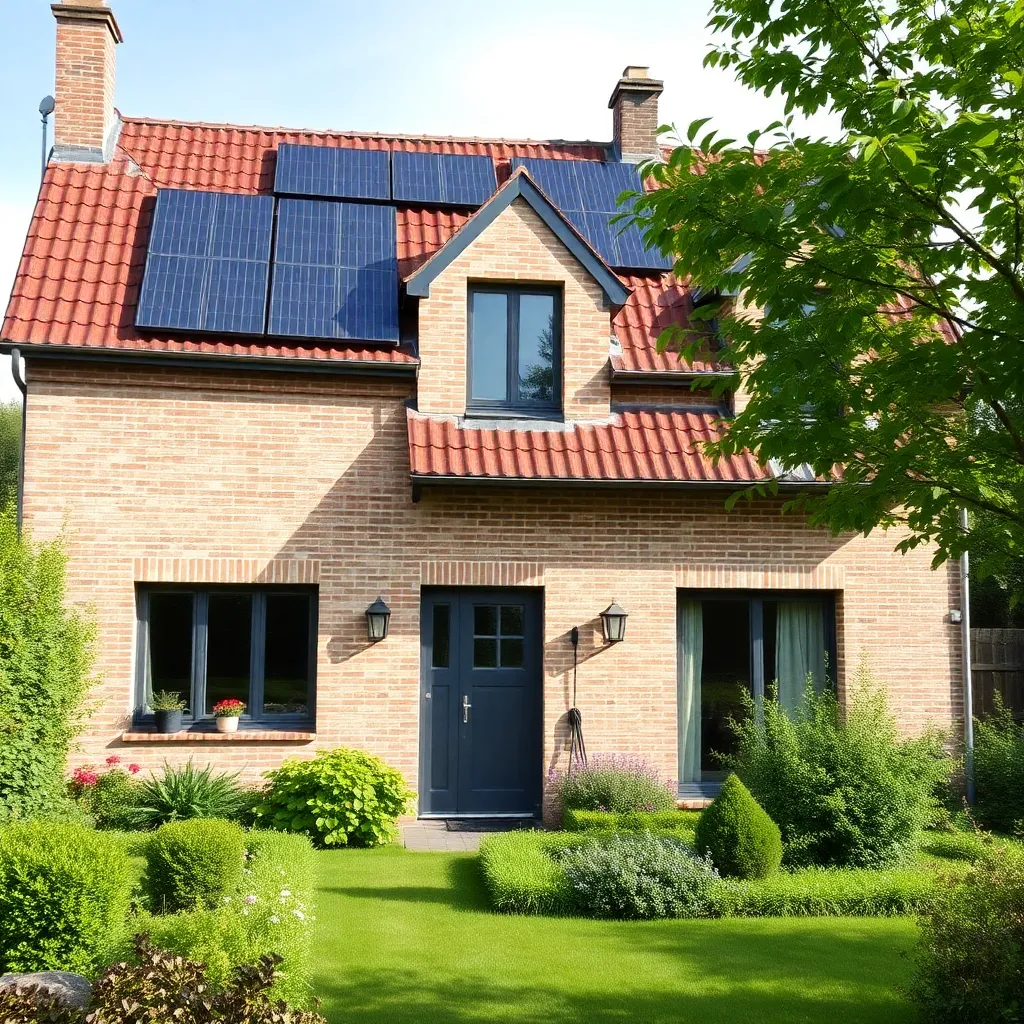 Belgisch huis met zonnepanelen en energiezuinige aanpassingen