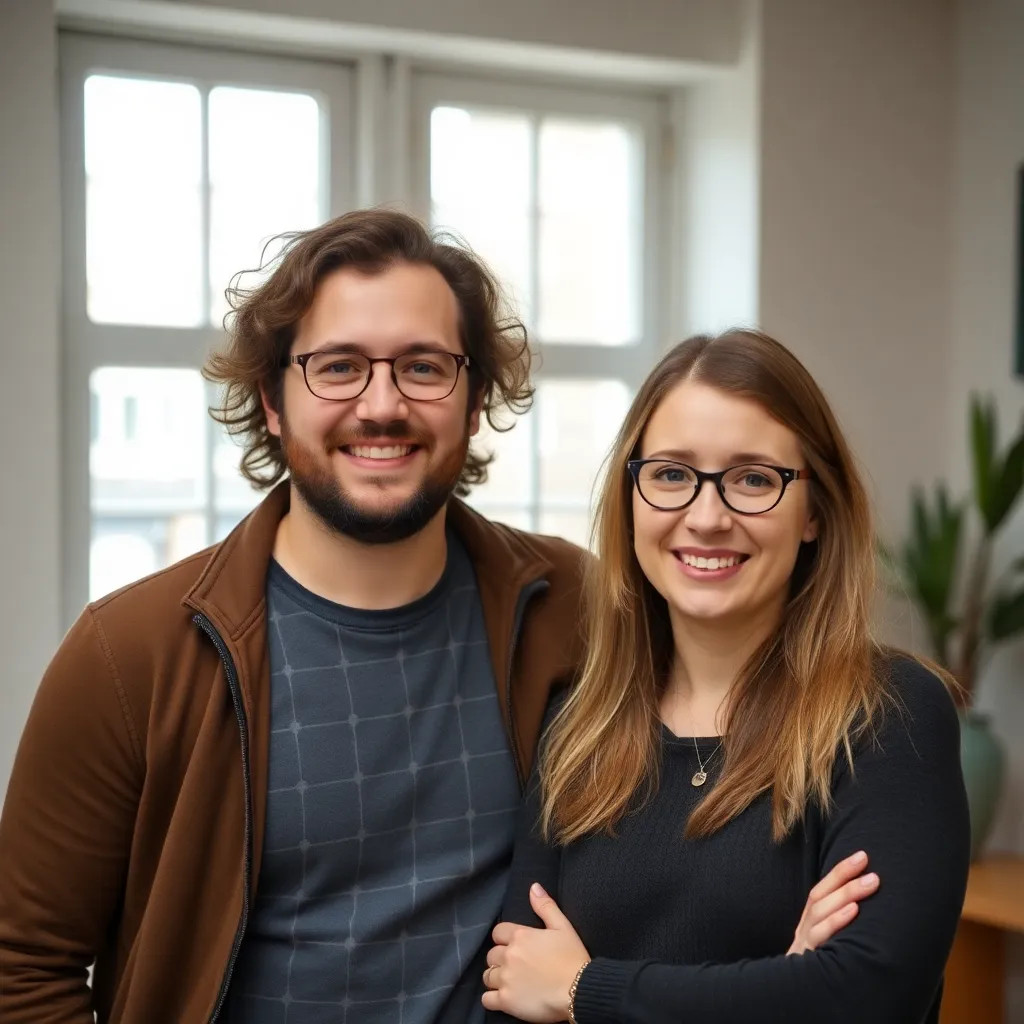 Portret van Thomas en Lisa uit Antwerpen, een jong koppel in de dertig